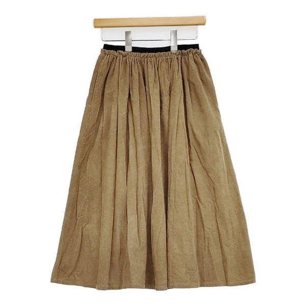 marble sud コーデュロイ ロングスカート ベージュ レディース マーブルシュッド【中古】5-1020T∞