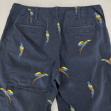 marble sud 鳥刺繍 オウム 077F033061 パンツ ネイビー レディース マーブルシュッド【中古】5-1103G♪