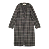 Ciaopanic CP15P0085040100 チェック ノーカラー コート グレー ブラック レディース チャオパニック【中古】5-1018T♪