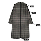 Ciaopanic CP15P0085040100 チェック ノーカラー コート グレー ブラック レディース チャオパニック【中古】5-1018T♪