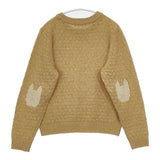 didizizi 犬のエルボーパッチ ウールナイロン セーター ニット ベージュ系 レディース ディディジジ【中古】5-1020T∞