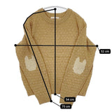 didizizi 犬のエルボーパッチ ウールナイロン セーター ニット ベージュ系 レディース ディディジジ【中古】5-1020T∞