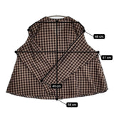 URBAN RESEARCH DOORS ダークギンガムチェックフレアブラウス 定価8250円 21AW ブラウン ブラック レディース アーバンリサーチドアーズ【中古】5-1103M♪