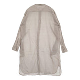 ARMEN バンドカラー ロングシャツ ガーゼ サイズ2 インド製 チュニック 長袖シャツ グレージュ レディース アーメン【中古】5-1103M♪