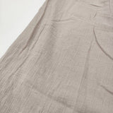 ARMEN バンドカラー ロングシャツ ガーゼ サイズ2 インド製 チュニック 長袖シャツ グレージュ レディース アーメン【中古】5-1103M♪