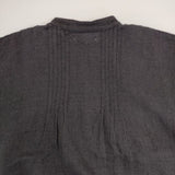 soil インド製 バンドカラー ウールリネン タック ワンピース ブラック レディース ソイル【中古】5-1020T∞