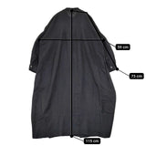 soil インド製 バンドカラー ウールリネン タック ワンピース ブラック レディース ソイル【中古】5-1020T∞