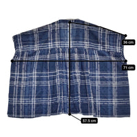 soil チェック/フラワープリント Vネックギャザースモック 定価14300円 ブラウス シャツ 24SS ブルー ホワイト レディース ソイル【中古】5-0908S♪