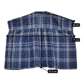 soil チェック/フラワープリント Vネックギャザースモック 定価14300円 ブラウス シャツ 24SS ブルー ホワイト レディース ソイル【中古】5-0908S♪