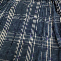 soil チェック/フラワープリントギャザースカート 定価19800円 サイズ2 NSL24065 ロング 24SS ブルー ホワイト レディース ソイル【中古】5-0908M♪