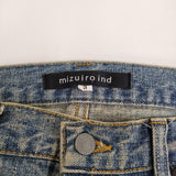 mizuiro-ind インディゴ ストレートデニムパンツ サイズ3 デニムパンツ ブルー レディース ミズイロインド【中古】5-1103G♪