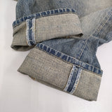 mizuiro-ind インディゴ ストレートデニムパンツ サイズ3 デニムパンツ ブルー レディース ミズイロインド【中古】5-1103G♪