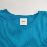 Spick and Span ICE COTTON ノースリーブニット リブニット コットン サイズF セーター ニット 23SS ターコイズブルー レディース スピックアンドスパン【中古】6-0410S△