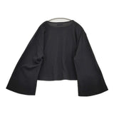 CELERI ショートフレア プルオーバー 定価29700円 Deuxieme Classe取り扱い カットソー 23AW ブラック レディース セルリ【中古】5-1103M♪