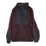 Scye 20周年ナイロン切替ボアフリースジップアップパーカー サイズ38 ブルゾン ワインレッド ブラック レディース サイ【中古】5-1018T♪