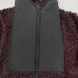 Scye 20周年ナイロン切替ボアフリースジップアップパーカー サイズ38 ブルゾン ワインレッド ブラック レディース サイ【中古】5-1018T♪