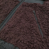 Scye 20周年ナイロン切替ボアフリースジップアップパーカー サイズ38 ブルゾン ワインレッド ブラック レディース サイ【中古】5-1018T♪