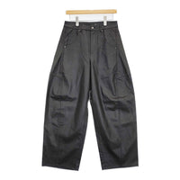 Diagram GRACE CONTINENTAL クラッシュレザーエッグパンツ 定価30800円 24AW 黒 レディース ダイアグラム グレースコンチネンタル【中古】5-0916T♪