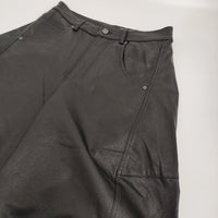 Diagram GRACE CONTINENTAL クラッシュレザーエッグパンツ 定価30800円 24AW 黒 レディース ダイアグラム グレースコンチネンタル【中古】5-0916T♪