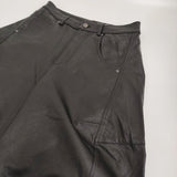 Diagram GRACE CONTINENTAL クラッシュレザーエッグパンツ 定価30800円 24AW 黒 レディース ダイアグラム グレースコンチネンタル【中古】5-0916T♪