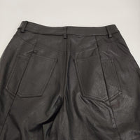 Diagram GRACE CONTINENTAL クラッシュレザーエッグパンツ 定価30800円 24AW 黒 レディース ダイアグラム グレースコンチネンタル【中古】5-0916T♪