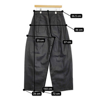 Diagram GRACE CONTINENTAL クラッシュレザーエッグパンツ 定価30800円 24AW 黒 レディース ダイアグラム グレースコンチネンタル【中古】5-0916T♪