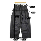 Diagram GRACE CONTINENTAL クラッシュレザーエッグパンツ 定価30800円 24AW 黒 レディース ダイアグラム グレースコンチネンタル【中古】5-0916T♪