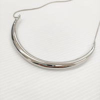 GRACE CONTINENTAL メタルカーブチョーカー 定26400円 0325191506 ネックレス 25SS シルバー レディース グレースコンチネンタル【中古】5-0916G♪