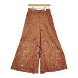 GRACE CONTINENTAL カットワークバギーパンツ 38 定価42900円 0125311103 25SS ブラウン レディース グレースコンチネンタル【中古】5-0916M♪