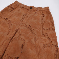 GRACE CONTINENTAL カットワークバギーパンツ 38 定価42900円 0125311103 25SS ブラウン レディース グレースコンチネンタル【中古】5-0916M♪