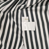 GRACE Class タフタストライプブラウス 定価39600円 長袖シャツ 24AW ブラック ホワイト レディース グレース クラス【中古】6-0228M∞