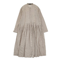 vent blanc RUSTICバンドカラータックギャザーワンピース 定25300円 VBO251303 25SS ベージュ ブラック レディース ヴァンブラン【中古】5-0908M♪