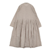 vent blanc RUSTICバンドカラータックギャザーワンピース 定25300円 VBO251303 25SS ベージュ ブラック レディース ヴァンブラン【中古】5-0908M♪