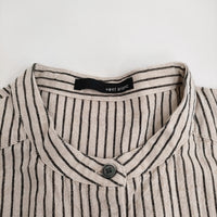 vent blanc RUSTICバンドカラータックギャザーワンピース 定25300円 VBO251303 25SS ベージュ ブラック レディース ヴァンブラン【中古】5-0908M♪