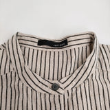 vent blanc RUSTICバンドカラータックギャザーワンピース 定25300円 VBO251303 25SS ベージュ ブラック レディース ヴァンブラン【中古】5-0908M♪
