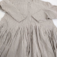 vent blanc RUSTICバンドカラータックギャザーワンピース 定25300円 VBO251303 25SS ベージュ ブラック レディース ヴァンブラン【中古】5-0908M♪