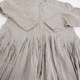 vent blanc RUSTICバンドカラータックギャザーワンピース 定25300円 VBO251303 25SS ベージュ ブラック レディース ヴァンブラン【中古】5-0908M♪