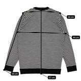 Charpentier de Vaisseau サイズ1 コットン ボーダー カーディガン ブラック ホワイト レディース シャルパンティエドゥヴェッソ【中古】5-1103M♪