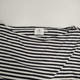 SUNSPEL イギリス製 ボーダー コットン サイズ10 七分袖 Ｔシャツ カットソー ネイビー ホワイト レディース サンスペル【中古】6-0226M∞