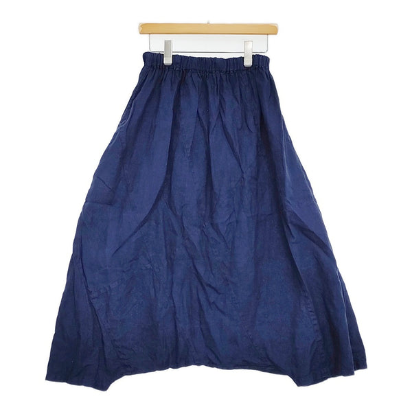 Blue in Green インディゴ染めリネン 高城染工 サルエルパンツ ネイビー レディース ブルーイングリーン【中古】5-0908M♪