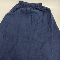 Blue in Green インディゴ染めリネン 高城染工 サルエルパンツ ネイビー レディース ブルーイングリーン【中古】5-0908M♪