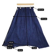 Blue in Green インディゴ染めリネン 高城染工 サルエルパンツ ネイビー レディース ブルーイングリーン【中古】5-0908M♪