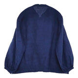 Blue in Green インディゴ染めリネン 高城染工 フリル ブラウス シャツ ネイビー レディース ブルーイングリーン【中古】5-0908M♪