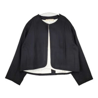 suzuki takayuki shuo シュオ ボレロ 礼服 喪服 定価80200円 ウール ノーカラージャケット ブラック レディース スズキタカユキ【中古】5-1013T∞