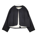 suzuki takayuki shuo シュオ ボレロ 礼服 喪服 定価80200円 ウール ノーカラージャケット ブラック レディース スズキタカユキ【中古】5-1013T∞