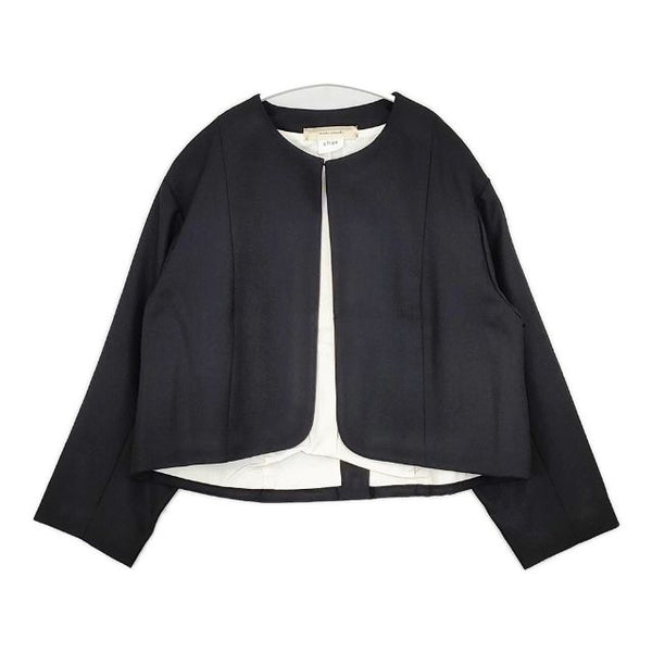 suzuki takayuki shuo シュオ ボレロ 礼服 喪服 定価80200円 ウール ノーカラージャケット ブラック レディース スズキタカユキ【中古】5-1013T∞