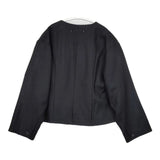 suzuki takayuki shuo シュオ ボレロ 礼服 喪服 定価80200円 ウール ノーカラージャケット ブラック レディース スズキタカユキ【中古】5-1013T∞