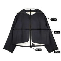 suzuki takayuki shuo シュオ ボレロ 礼服 喪服 定価80200円 ウール ノーカラージャケット ブラック レディース スズキタカユキ【中古】5-1013T∞