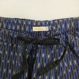 matta インド製 インナーパンツ ルームパンツ サイズXS ストライプ イージー パンツ ネイビー ブラック レディース マッタ【中古】5-1103M♪