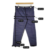 matta インド製 インナーパンツ ルームパンツ サイズXS ストライプ イージー パンツ ネイビー ブラック レディース マッタ【中古】5-1103M♪